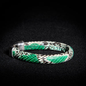 Python Leder Unisex Armband PROVENCE in Farbe Grün