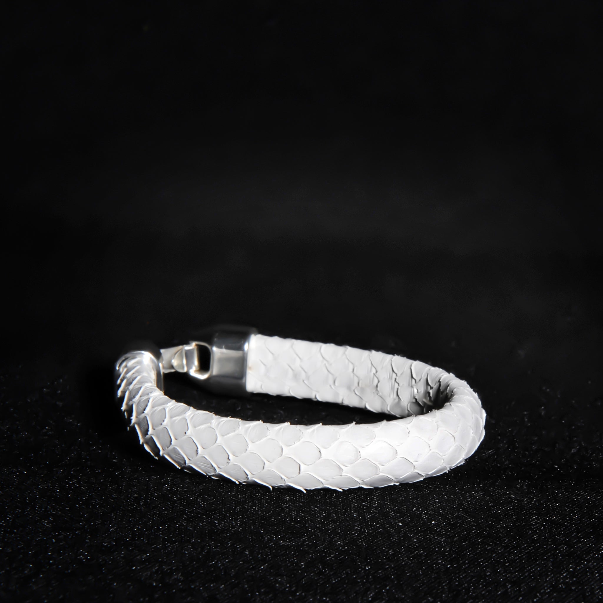 Unisex Armband Echt Python Leder Luxus Weiß